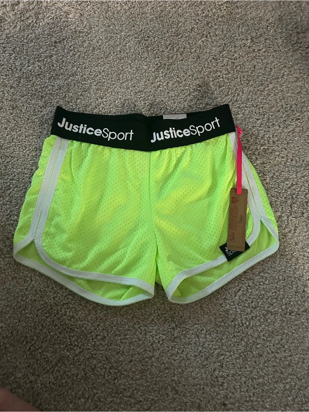 Justice Sport Small (7/8) Lime Green Shorts NWT